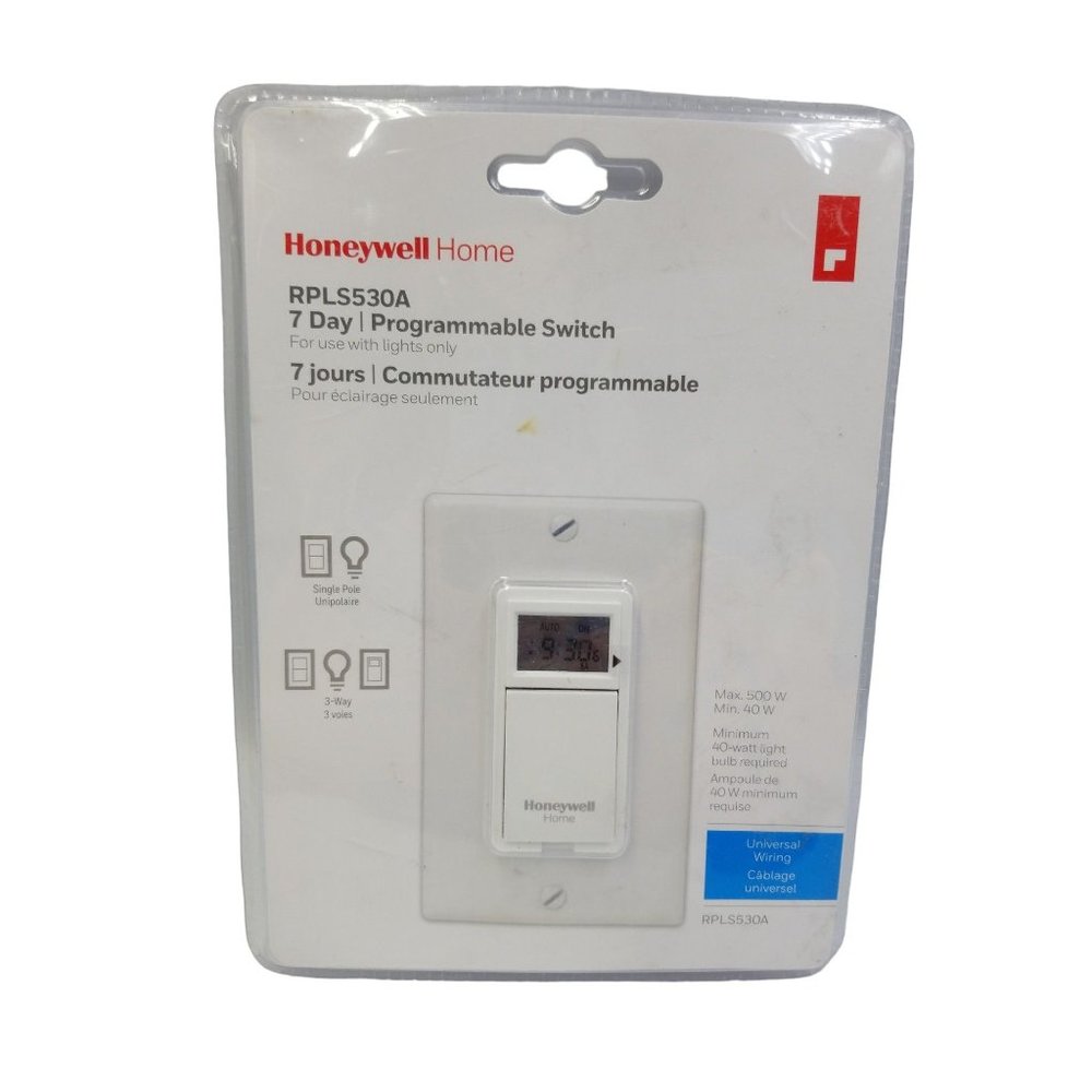Honeywell Home 7-Day Programmable Switch In-wall Timer RPLS530A1038